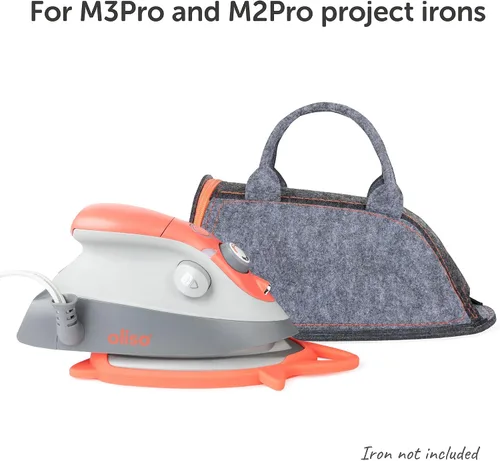 Vista 8 de Oliso M3Pro Project - Plancha de vapor con solemate (coral) + mini bolsa de transporte (coral) + almohadilla de presión de lana MultiMat