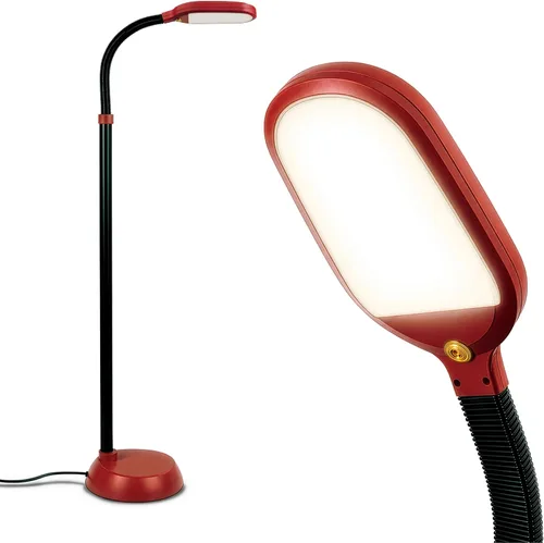 Vista 11 de Brightech Litespan - Lámpara de Pie LED Brillante para Lectura Sobre Silla, Manualidades y Lectura, Luz de Esteticista para Extensiones de Pestañas