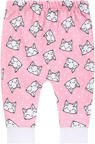 Vista 4 de Lazyrhino Paquete de 4 pantalones deportivos para bebé, pantalones de algodón suave para niños y niñas, diseños de colores lindos unisex para bebés
