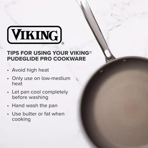 Vista 7 de Viking PureGlide Pro - Horno holandés antiadherente de 3 capas con tapa, fabricado sin PFAS, olla de inducción de 6 cuartos de galón, superficie