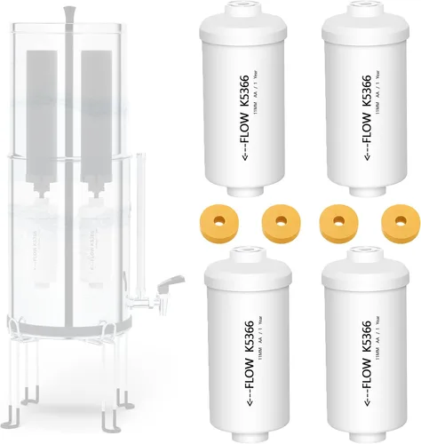 Vista 11 de 【Actualizado】Filtro de cerámica Virego con infusión de plata, repuesto para filtro de agua BB9-2, filtros de limpieza repetibles compatibles