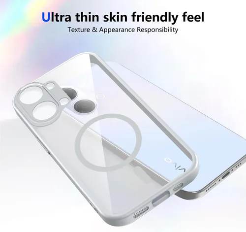 Vista 420 de Funda magnética transparente compatible con Xiaomi 17T, color negro 2 en 1 PC + TPU cubierta de teléfono a prueba de golpes, carcasa protectora