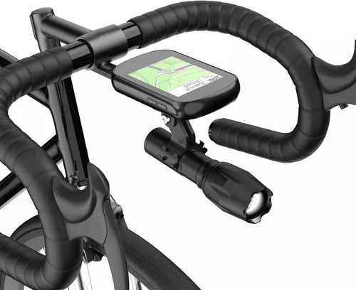 Vista 5 de Soporte para computadora de bicicleta, soporte frontal para bicicleta para manillar de bicicleta integrado, compatible con bicicletas de carretera