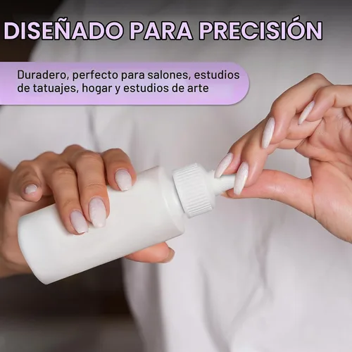 Vista 5 de BRIGHTFROM Botellas aplicadoras con tapa giratoria, botellas de plástico vacías de 2 onzas, recargables, boquilla de apertura/cierre, multiusos