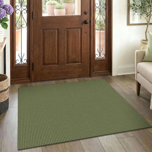 Vista 127 de EARTHALL Alfombra tejida de 2 x 3 pies, lavable para entrada, alfombra trenzada antideslizante, alfombra para puerta interior y exterior, alfombra