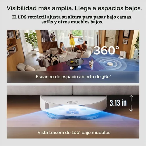 Vista 6 de roborock 2026 New Qrevo Edge 3 Pro Robot Vacuum and Mop, 36000 Pa Suction White