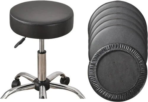 Vista 50 de HAOYONG Juego de 2 fundas redondas para taburetes de bar, impermeables, de poliuretano, fundas elásticas para taburetes de bar, fundas para sillas