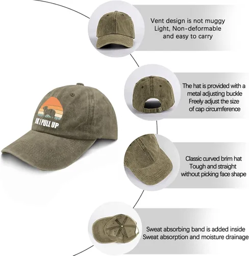 Vista 6 de devor Baseball Caps Ok I Pull Up Baseball Cap for Men Funny Denim Dad Hats Adjustable