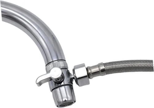 Vista 2 de DOITOOL Adaptador de grifo separador de agua, paquete de 2 adaptadores de entrada de lavadora para manguera de lavadora