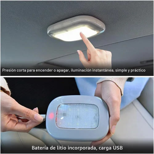 Vista 6 de Ohleats Luces de Techo del Interior del Automóvil, Lámpara de Cúpula Inalámbrica Magnética Recargable USB, Luz LED de Lectura de Mapas