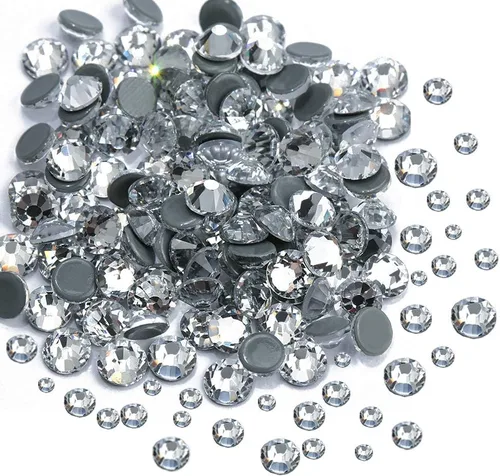 Vista 31 de Dowarm 1440 diamantes de imitación de cristal termofijos, cristales de fijación en caliente para ropa de manualidades, cristal de parte trasera