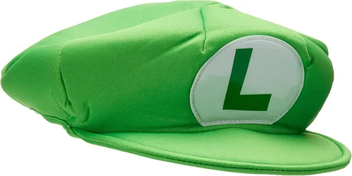 Vista 2 de Super Mario Bros. Luigi - Sombrero y bigote para adultos, talla única, forro polar verde con licencia oficial de star wars silent one crew.