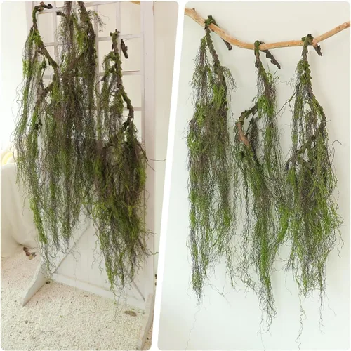 Vista 4 de Ramas de árbol de sauce de imitación rizadas de 63 pulgadas para colgar