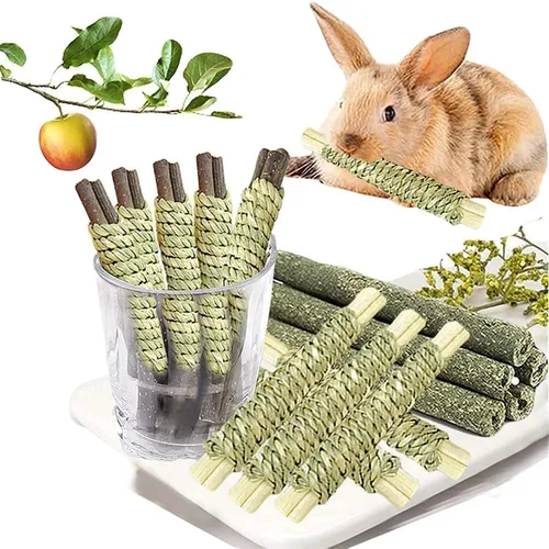 Vista 11 de Juguetes de conejo, 30 unidades, 3 sabores para rechinar dientes, juguetes masticables para hámsters, cobayas, chinchillas 30Pcs