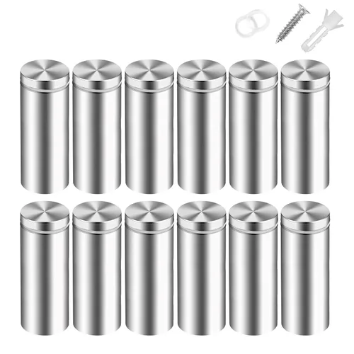 Vista 10 de Tornillos de separación, separadores de letreros, tornillos de separación para acrílico, soporte publicitario de metal, accesorios de montaje