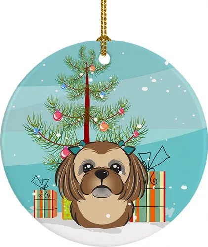 Vista 16 de Caroline's Treasures Adorno de cerámica para árbol de Navidad y Alaskan Malamute para colgar en el árbol de Navidad, para el hogar, Navidad