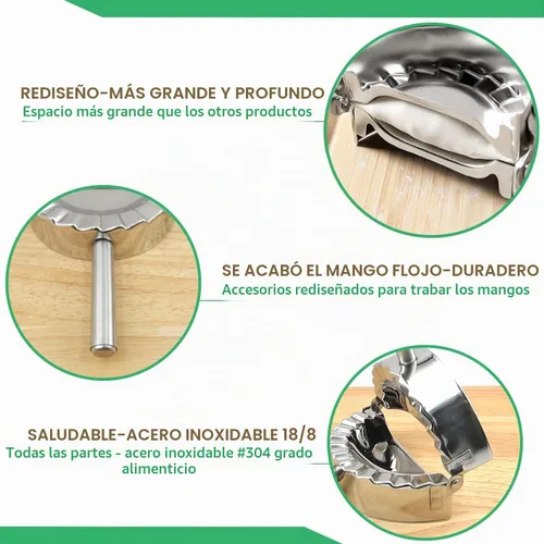 Vista 6 de Best Utensils - Molde de acero inoxidable para ravioles, fabricante de albóndigas Pierogi, cortador de masa de pastelería, accesorios de cocina