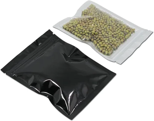 Vista 26 de PABCK: Paquete de 100 bolsas transparentes reutilizables con cierre hermético para almacenar alimentos, Negro