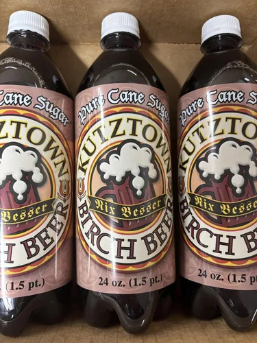 Vista 5 de AmishTastes Kutztown Birch Beer, famosa bebida Amish, 4 unidades, botellas de 24 onzas