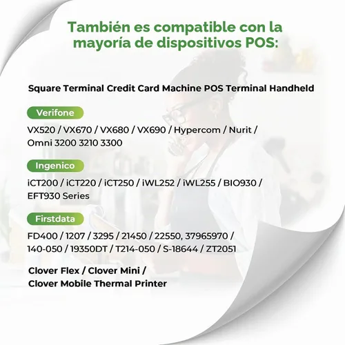 Vista 3 de MUNBYN 2 1/4" x 50' Papel Térmico para Recibos (5 Rollos), Papel de Recibo de 58mm Libre de BPA Se Adapta a Todas las Mini Impresoras Térmicas POS