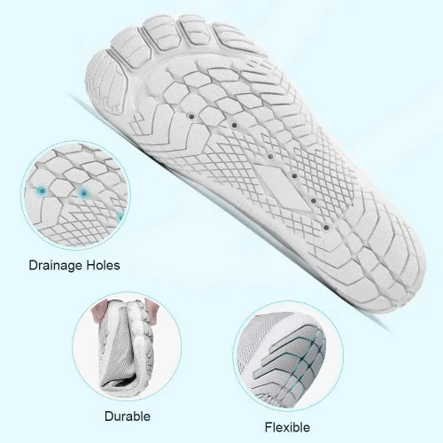 Vista 5 de HIITAVE - Zapatos acuáticos y con sensación de pies descalzos para hombre, calcetines acuáticos de secado rápido para deportes al aire libre