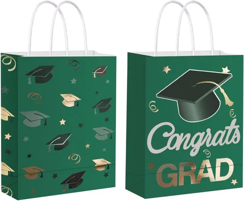 Vista 7 de 12 bolsas de regalo para graduados, regalos de fiesta de graduación, bolsas de envoltura para decoración de suministros de fiesta temática