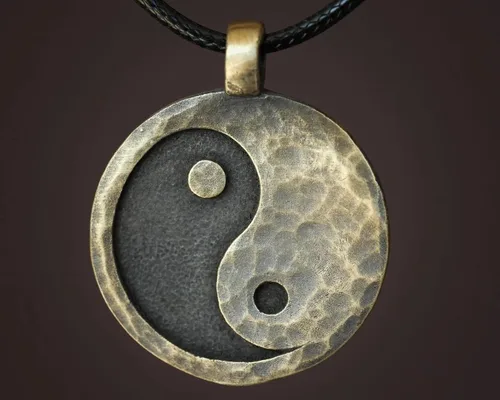 Vista 25 de Collar Yin Yang para hombre, joyería colgante de alta calidad de aspecto antiguo, regalos de Yin Yang, joyería vikinga para hombres