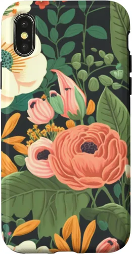 Vista 4 de Funda para iPhone 15 con diseño floral y flores coloridas