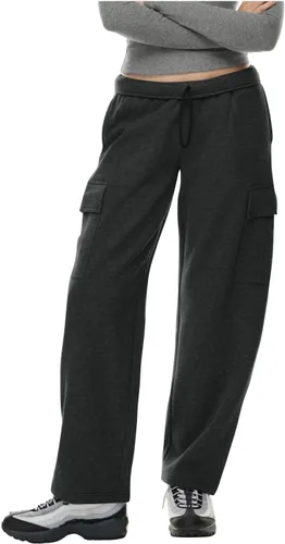Vista 2 de Pantalones deportivos para mujer, casuales, con forro polar, cintura alta, color sólido, pantalones deportivos con bolsillos