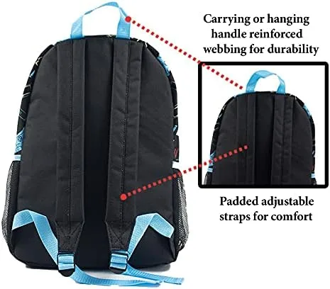 Vista 6 de RALME Juego de mochila para niños, 16 pulgadas, 6 piezas, incluye bolsa de almuerzo plegable, botella de agua, llavero y estuche para lápices