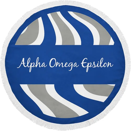 Vista 8 de Alpha Chi Omega Sorority - Toalla de playa redonda (60 pulgadas) de gran tamaño, súper absorbente, sin arena, gruesa toalla grande para piscina