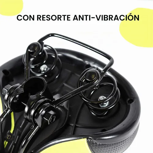 Vista 5 de EBIKELING Asiento de bicicleta de doble absorción de golpes, suave y cómodo, acolchado para hombres y mujeres, cómodo, espuma viscoelástica, ajuste