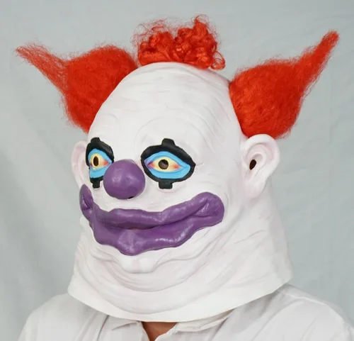 Vista 4 de Acid Tactical Killer Klown del espacio exterior Máscara de payaso de Halloween Disfraz de látex FATSO