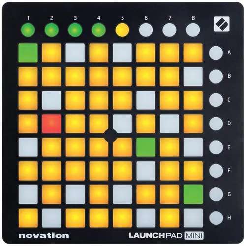 Vista 4 de Controlador Midi portátil Novation Launch Control Portable con USB, 16 perillas asignables y 8 almohadillas.