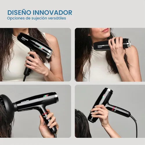 Vista 7 de BaBylissPRO® Nano Titanium™ Professional Italian High-Speed Falco Hair Dryer - 2000 watts and Ionic Negro