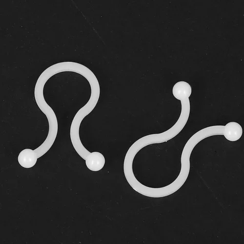 Vista 6 de uxcell Plástico en forma de U Twist Lock Wire Ties 32.8 ft m diámetro 100 PC blanco