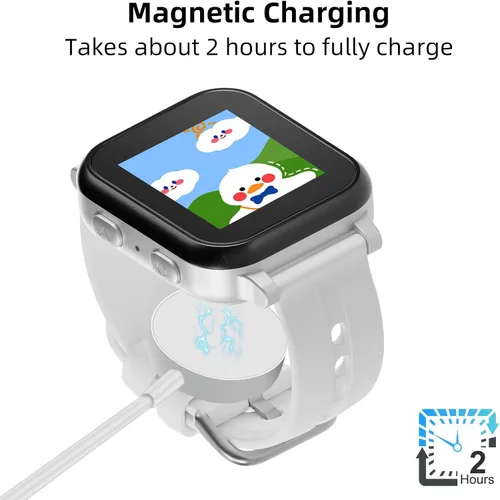 Vista 3 de Compatible con cargador Gabb Watch 3/3e, cargador magnético con cable USB de 3.18 pies, accesorios para reloj inteligente (blanco)