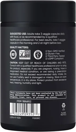 Vista 3 de Sports_Researchs L-treonato de magnesio 2000 mg (135 porciones de recuento) Magnesio cerebral avanzado para memoria, enfoque y apoyo cognitivo