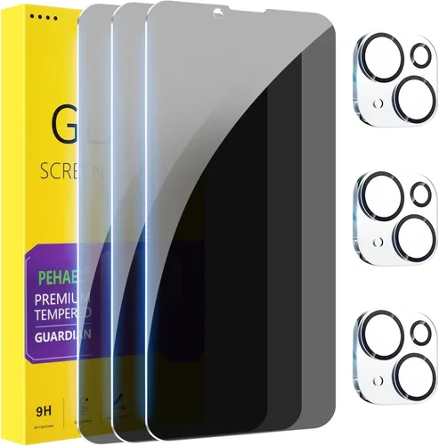 Vista 12 de PEHAEL Paquete de 2 protectores de pantalla de privacidad para iPhone 11 Pro Max/iPhone Xs Max, película de vidrio templado antiespía, dureza 9H