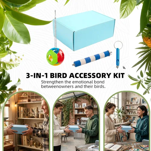 Vista 4 de Perca para pájaros para jaula, 3 piezas, perca de loro para conure, cacatúa