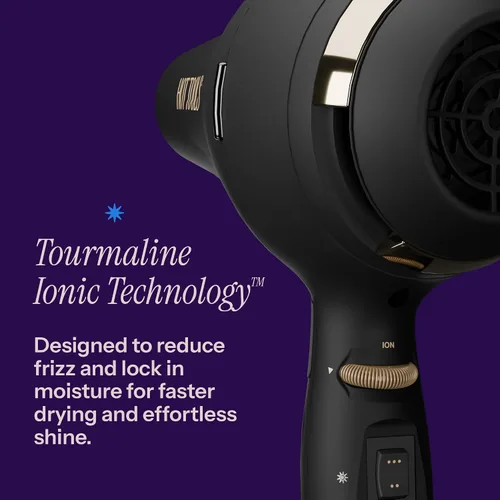 Vista 3 de Hot Tools Pro Artist Black Gold 2100 Turbo Ceramic + Ionic Secador de pelo Secado rápido, ligero Lightweight Ionic Hair Dryer for Fast Drying, 6