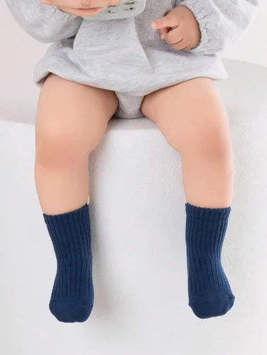 Vista 6 de XuoAz 6 pares de calcetines antideslizantes de algodón con agarre para niños y niñas pequeños