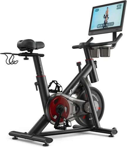 Vista 11 de MERACH Exercise Bike, Magnetic Friction Stationary Bike for Home with APP