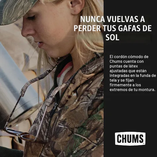 Vista 2 de Chums Original Patterns - Sujetador para lentes de sol y anteojos estampados, unisex Bandera estadounidense