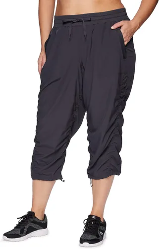 Vista 3 de RBX Pantalón capri tejido ligero con cordón para mujer, talla grande