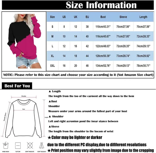 Vista 5 de Sudadera de cuello redondo para mujer, para otoño, lisa, básica, holgada, con bolsillo