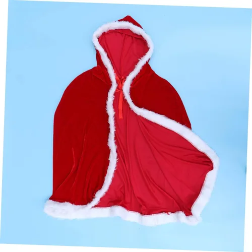 Vista 5 de BESTOYARD Roleplay Costume Mrs Claus Outfit Christmas Cloak Nativity Costumes for Kids Cosplay Cape Christmas Cape