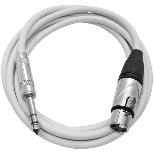 Vista 17 de Seismic Audio - SATRXL-F2 - Cable de conexión XLR naranja de 2 pies hembra a 1/4" TRS