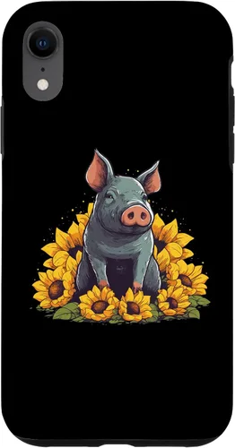 Vista 9 de iPhone 12 mini Cute Pig Lover Sunflower Farmer Farm for Women Men Case