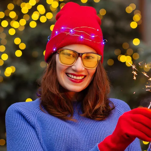 Vista 5 de URUMQI Gafas de conducción de visión nocturna para hombres y mujeres, lentes polarizados antirreflejos, lentes de alta definición amarillas